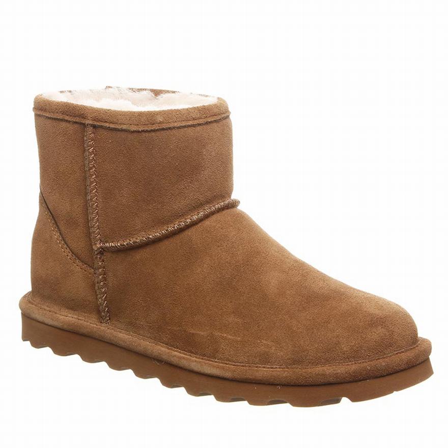 Bearpaw Alyssa Snow Boots UK - Women's Boots Brown ||DTOEYX-460||